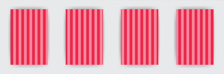 Obraz premium Pink & red striped vertical pattern, website layout, simple background
