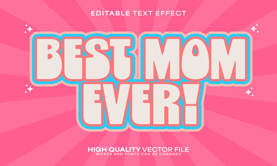 Baby text effect, editable text effect and mom 3d font style bold shadow love poster design