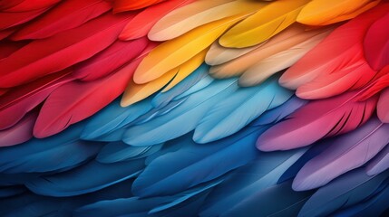 Obraz premium Colorful Feathers in Vibrant Array
