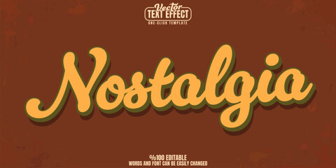 Retro editable text effect, customizable 80s and vintage 3d font style