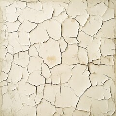 Fototapeta premium Cracked, beige paint texture. (1)