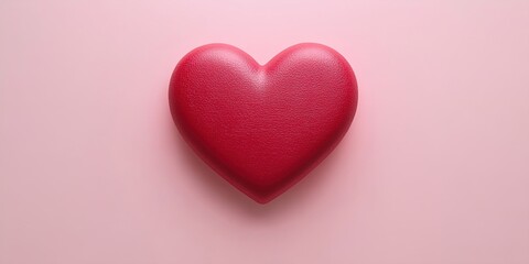 Fototapeta premium pink heart on a red background