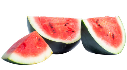 Fresh organic watermelon slices, Summer concept.