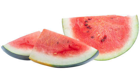 Slices of fresh watermelon isolated