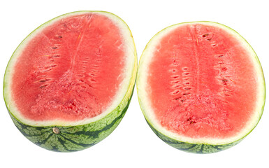 Top view of freshly cut watermelon slices
