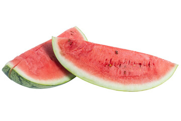 Fresh watermelon fruit slices isolated