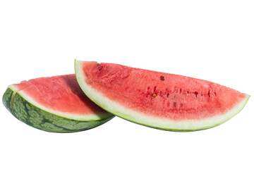Fresh watermelon fruit slices isolated