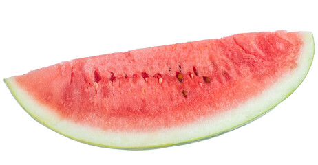 Fresh cut watermelon slice isolated