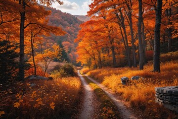 Breathtaking Autumn Scenery Exploring Nature Trails and Cozy Rustic Settings