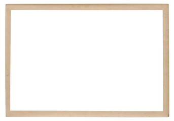 Retro sepia photo paper frame isolated on transparent background. Scanned material for retro photo...