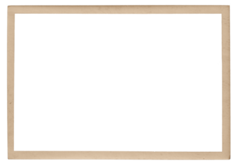 Retro sepia photo paper frame isolated on transparent background. Scanned material for retro photo frames and templates	
