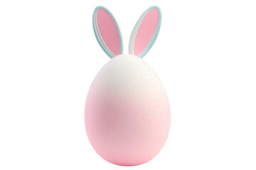 Obraz premium Easter egg with bunny ears isolated on transparent background
