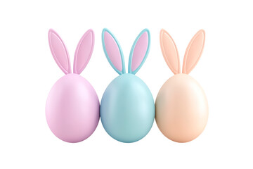 Obraz premium Easter egg with bunny ears isolated on transparent background
