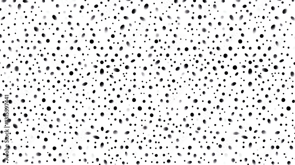 Poster black and white abstract pattern with scattered dots resembling art illustrations for modern design 
