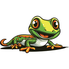 Obraz premium Gecko Simple Vector Logo