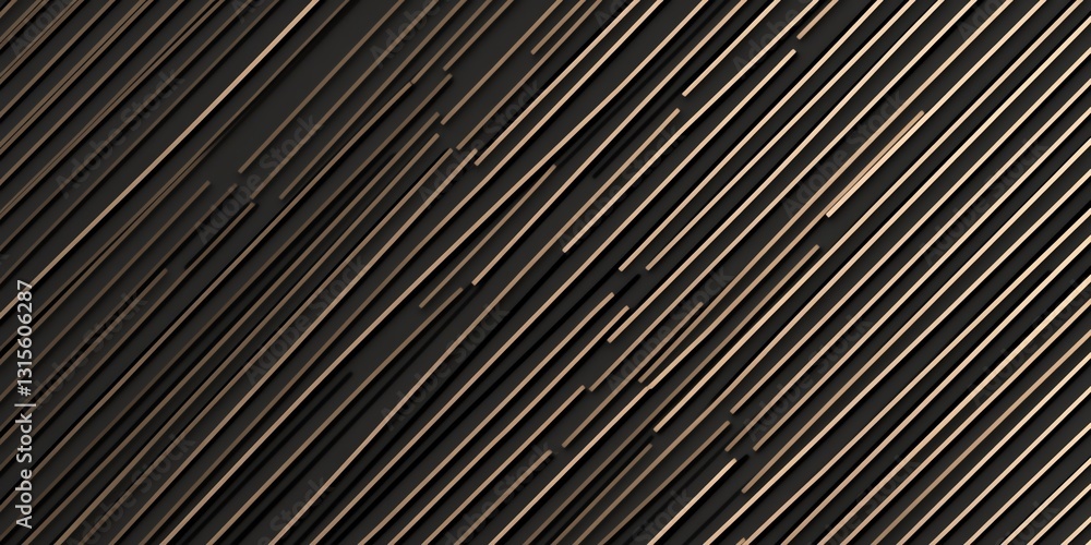 Poster abstract lines in gold and black create a modern visual texture in contemporary design