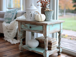  shabby chic side table makeover