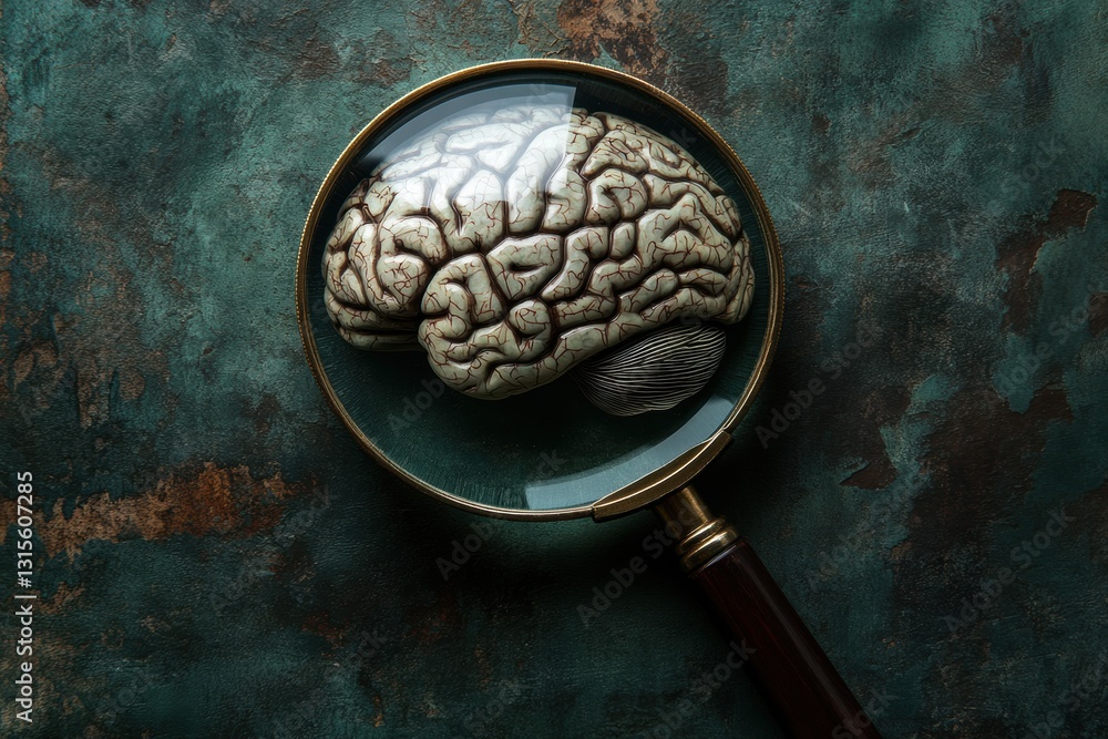 Poster Exploring the intricacies of artificial intelligence through a magnified brain model