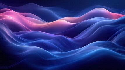 Obraz premium Abstract glowing wavy landscape