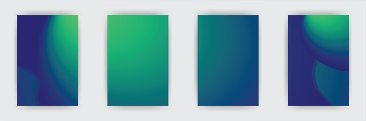 Teal gradient mobile app banners, white background, website design