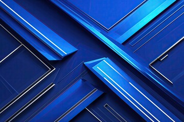 Obraz premium Dynamic Bold Electric Blue Background with Diagonal Line Element Design