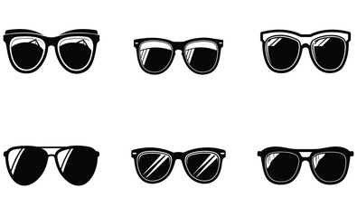 Mirrored Sunglasses silhouette vector