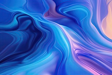 Obraz premium Vibrant Blue Background with Fluid Gradient Hues for Digital Art and Summer Design
