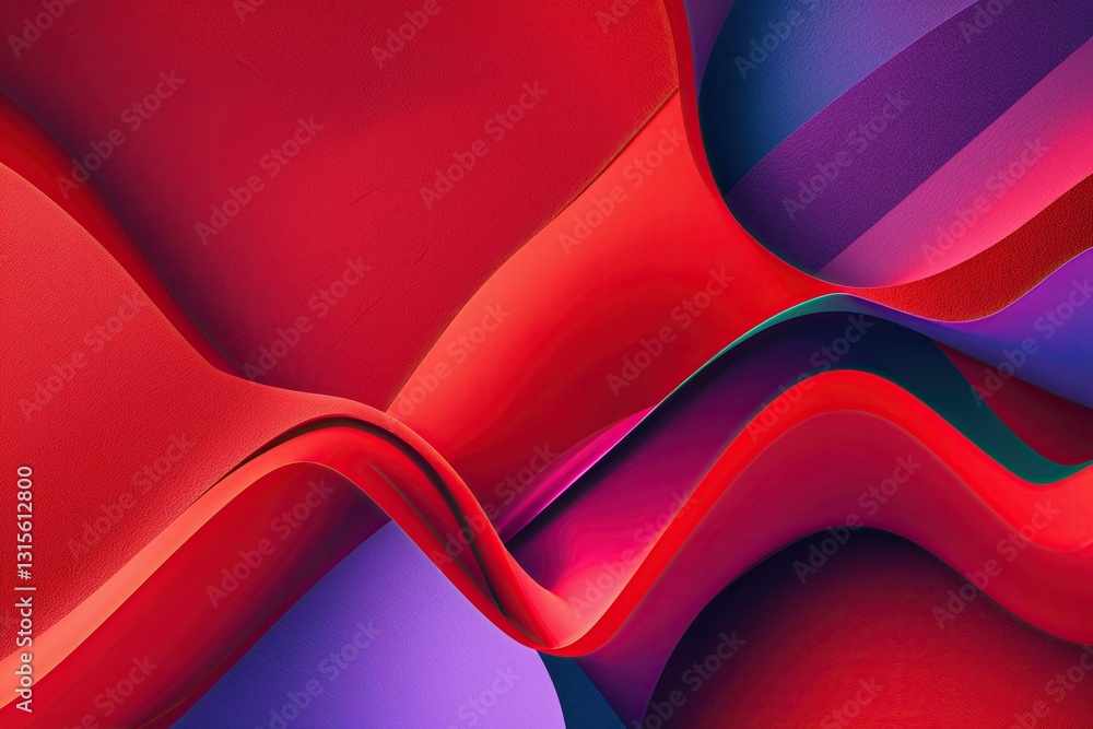 Poster bright abstract red background with gradient texture and colourful design