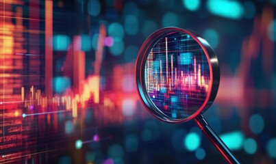 Analyzing Market Trends with Magnifying Glass