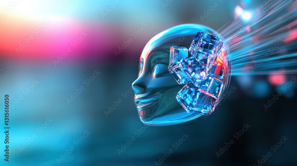Poster innovative technology event ai and robotics showcase urban setting digital art futuristic environmen