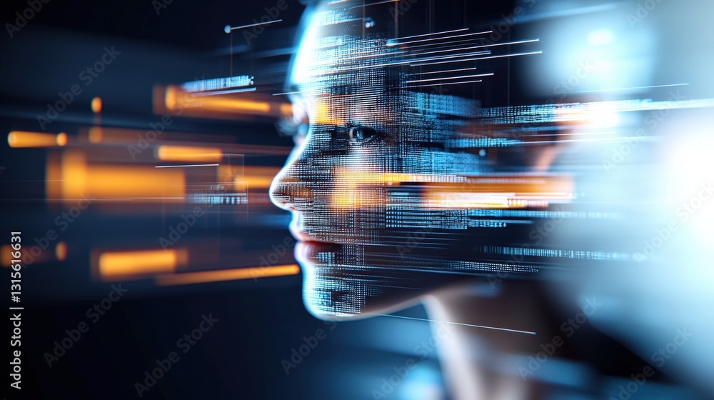 Aufkleber digital transformation event showcasing technology-driven innovation virtual arena graphic design fu
