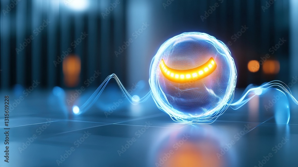 Poster dynamic energy pulse futuristic lab digital art tech environment close-up view innovation concept