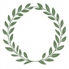 Stylish Minimalist Laurel Wreath Featuring Simple, Contemporary Shapes