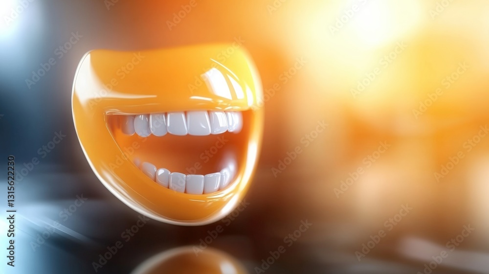 Poster joyful expression abstract art 3d animation bright environment close-up view happiness concept