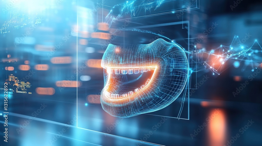 Aufkleber exploring digital communication animated smiling face virtual space graphic illustration futuristic 