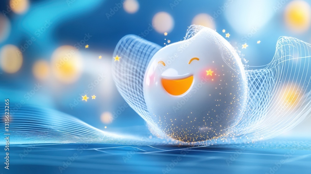Poster joyful animated character digital realm graphic design vibrant environment close-up view playful con