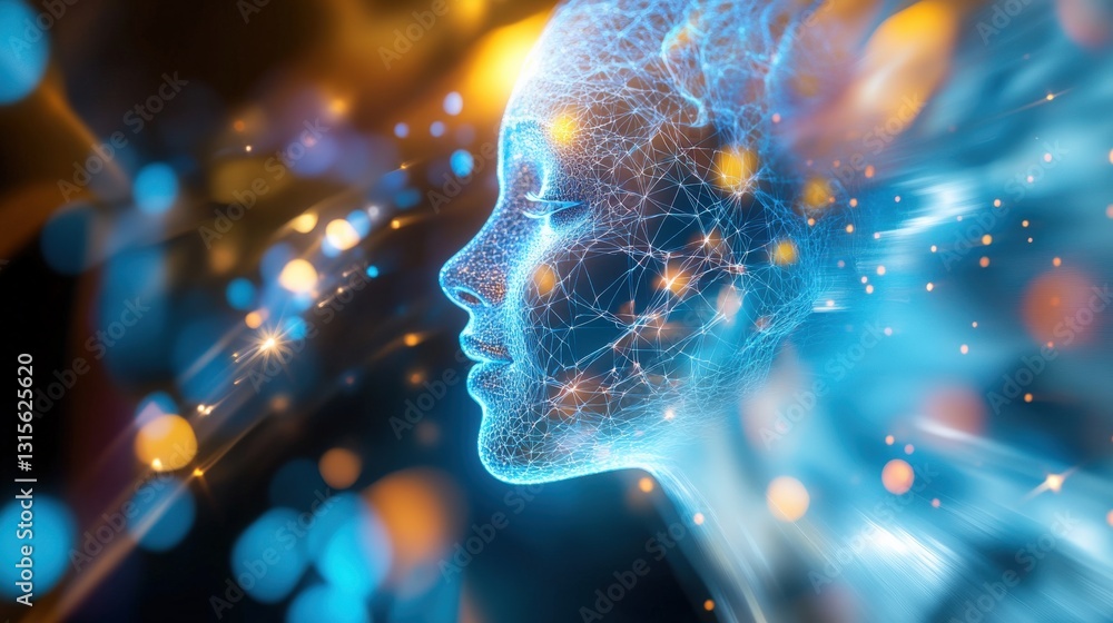 Aufkleber digital transformation event human-centric technology virtual reality graphic design futuristic envi