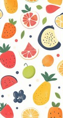Colorful Fruit Pattern Design