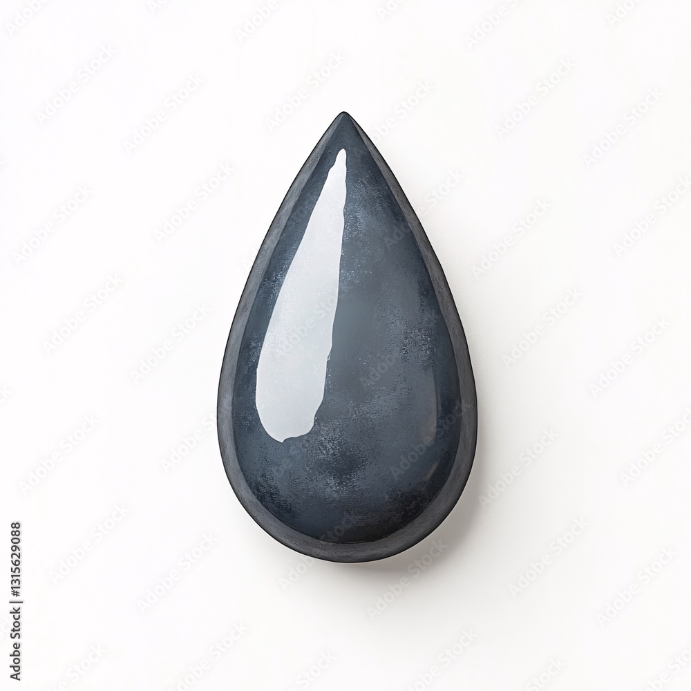 Poster clean and crisp raindrop icon for digital weather user interfaces