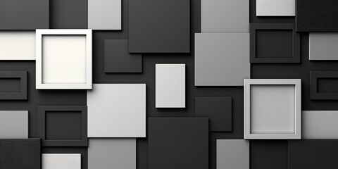 black and white cubes background