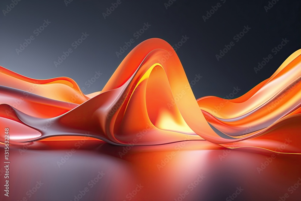 Poster vibrant orange gradient design with dynamic visuals and smooth blends