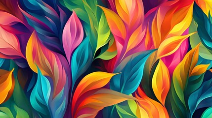 Lush and Colorful Tropical Leaf Design for Summer Vibes