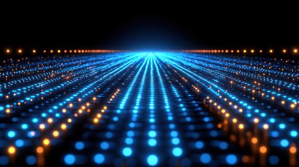 Fototapeta premium Digital Pathway in Dark Space