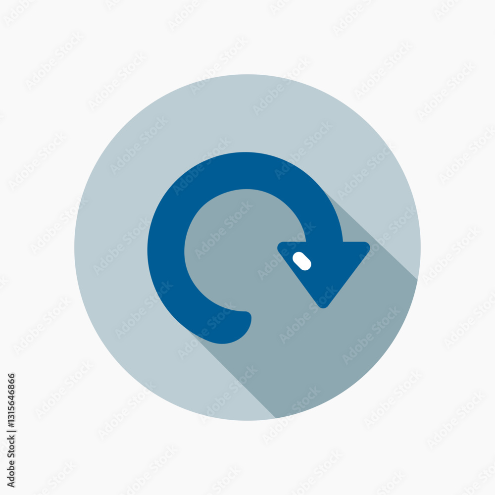 Poster design illustration graphic of restart icon with flat style. suitable for ui, mobile design, web des