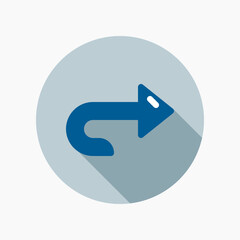 Design Illustration graphic of turn around icon with flat style. Suitable for UI, mobile design, web design, etc.