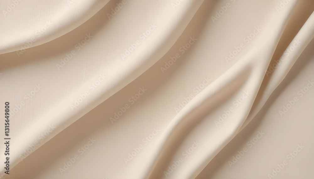 Poster an abstract background with a soft linen fabric texture in neutral cream tones