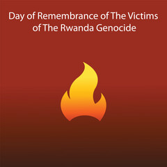 illustration vector graphic of fire that burns orange red, perfect for international day, remembrance, the victims, the rwanda genocide, celebrate, greeting card, etc.
