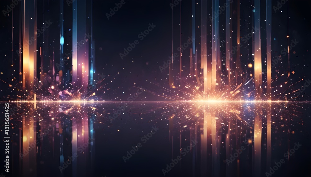 Aufkleber An abstract background with sparkling and luxurious reflection light effects