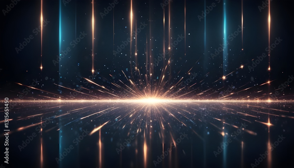 Poster An abstract background with sparkling and luxurious reflection light effects