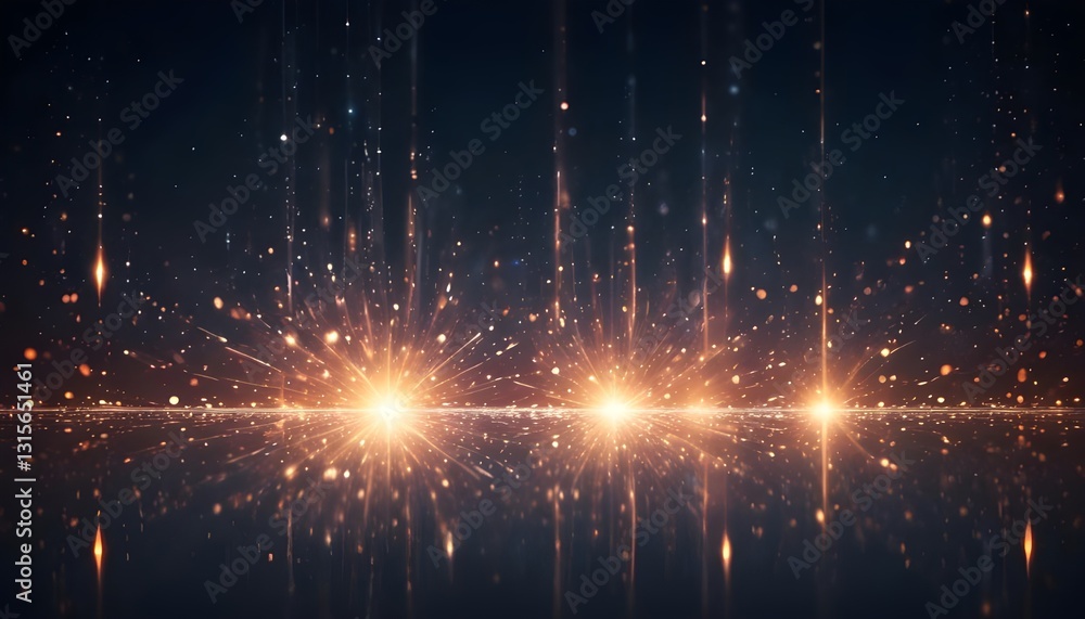 Poster An abstract background with sparkling and luxurious reflection light effects